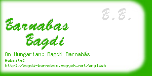 barnabas bagdi business card