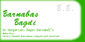 barnabas bagdi business card